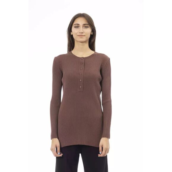 Alpha Studio Brown Viscose Women Women's Sweater - Picture 1 of 3
